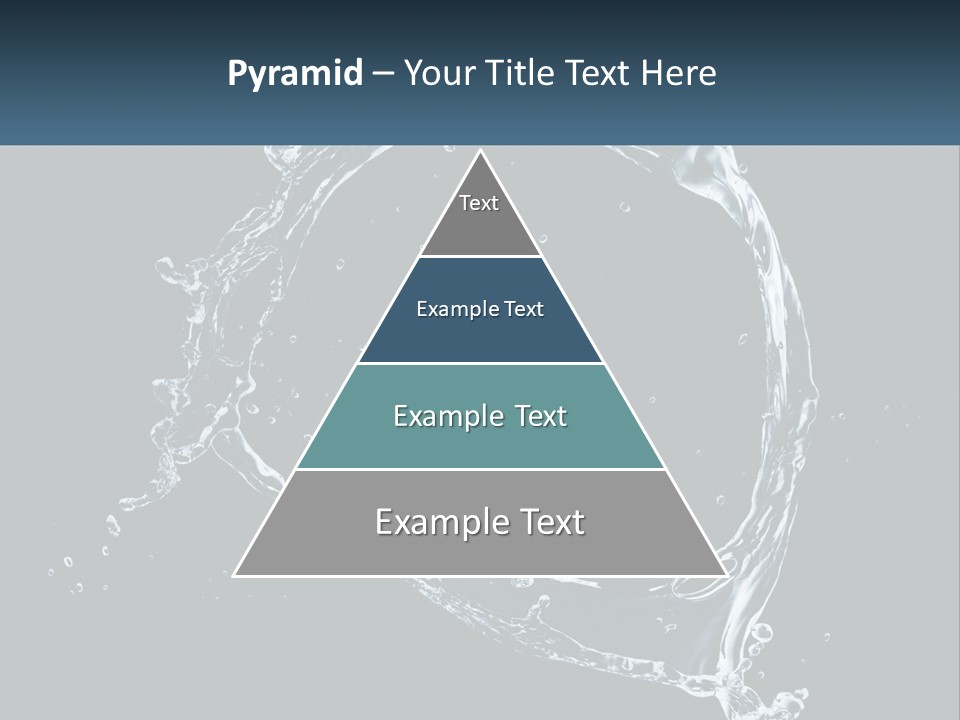 A Splash Of Water On A Black Background PowerPoint Template