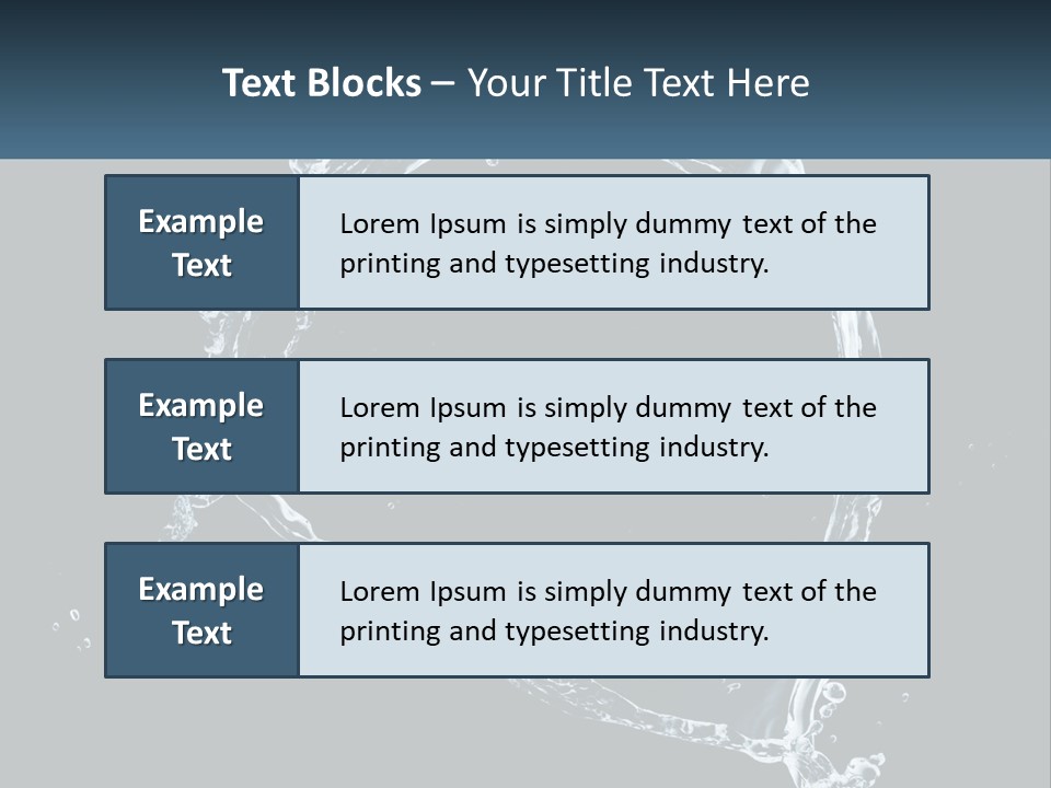A Splash Of Water On A Black Background PowerPoint Template
