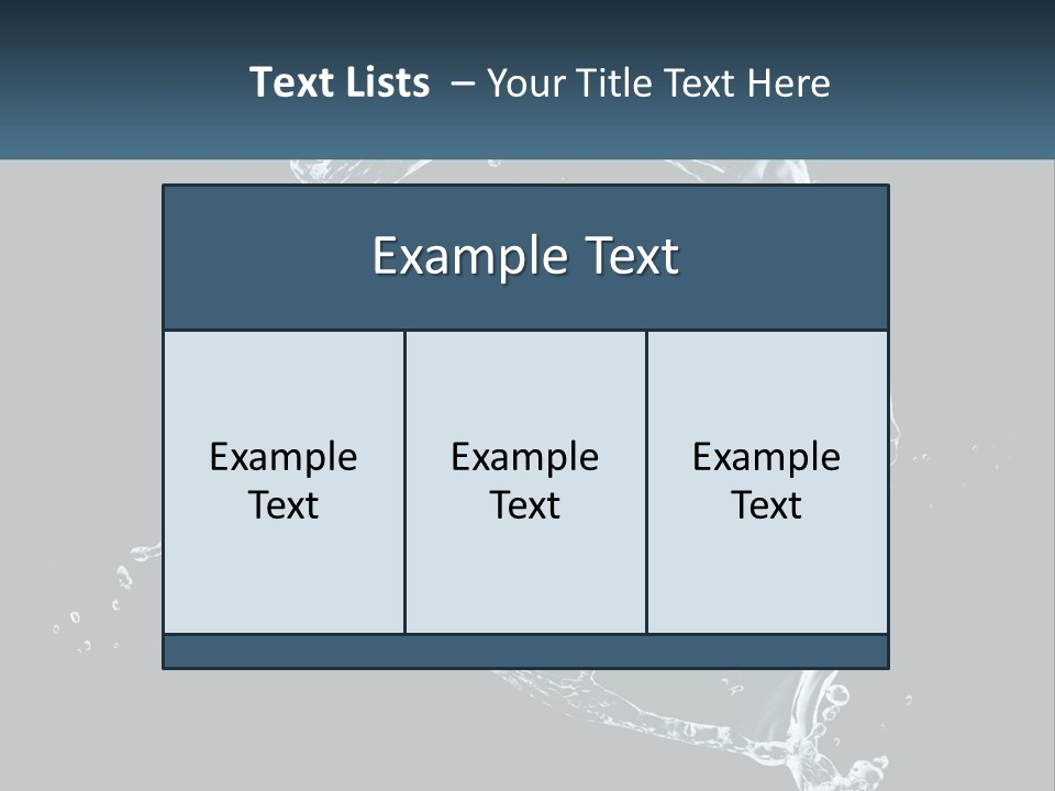 A Splash Of Water On A Black Background PowerPoint Template