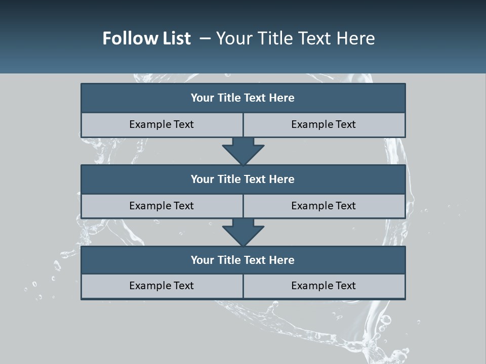 A Splash Of Water On A Black Background PowerPoint Template