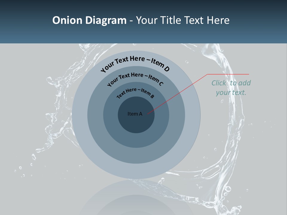 A Splash Of Water On A Black Background PowerPoint Template