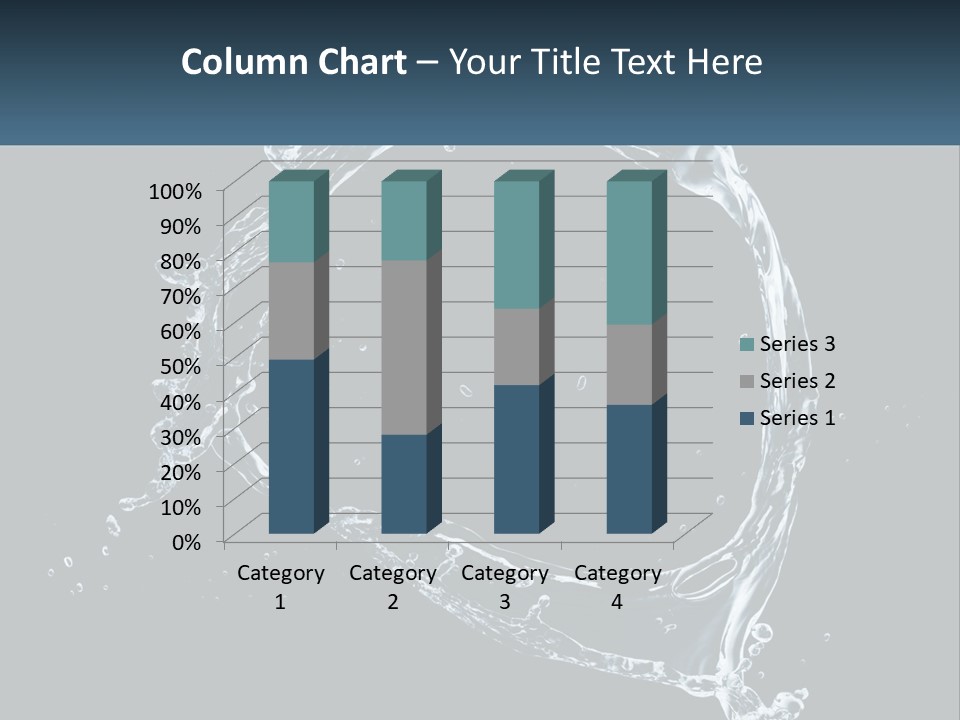 A Splash Of Water On A Black Background PowerPoint Template