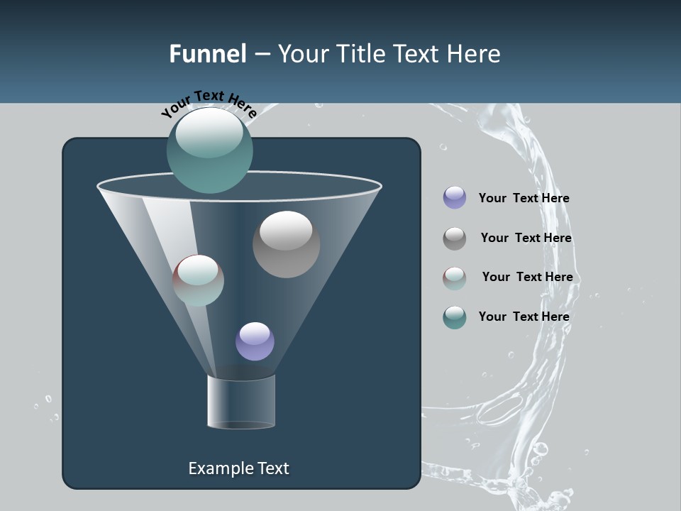 A Splash Of Water On A Black Background PowerPoint Template