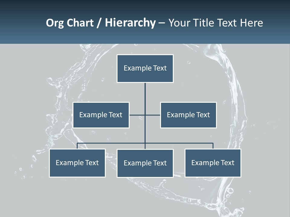 A Splash Of Water On A Black Background PowerPoint Template