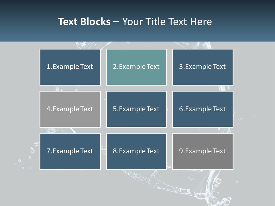 A Splash Of Water On A Black Background PowerPoint Template