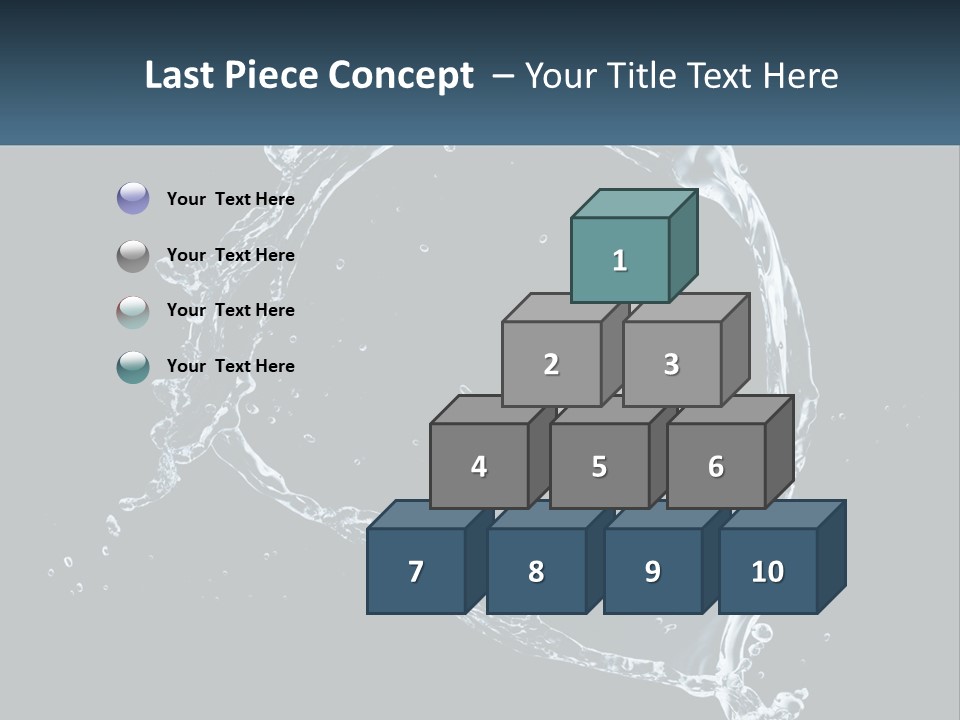 A Splash Of Water On A Black Background PowerPoint Template