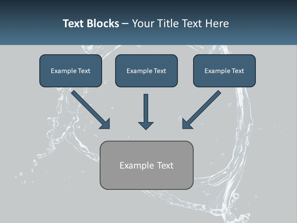 A Splash Of Water On A Black Background PowerPoint Template