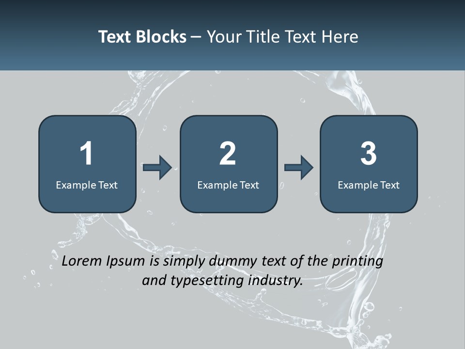 A Splash Of Water On A Black Background PowerPoint Template