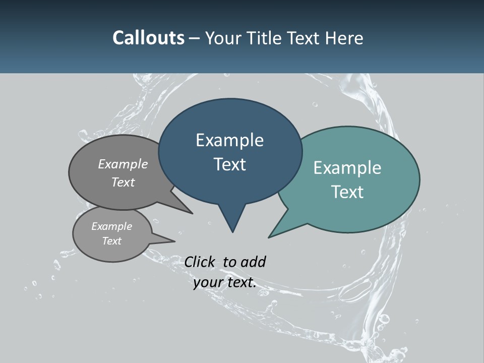 A Splash Of Water On A Black Background PowerPoint Template