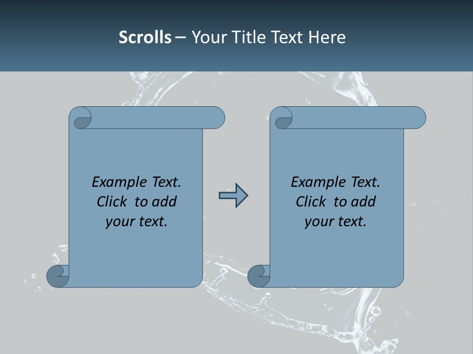 A Splash Of Water On A Black Background PowerPoint Template