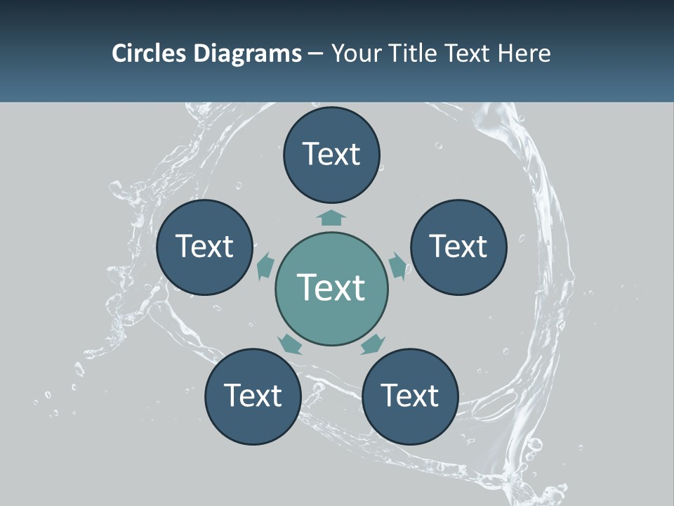 A Splash Of Water On A Black Background PowerPoint Template