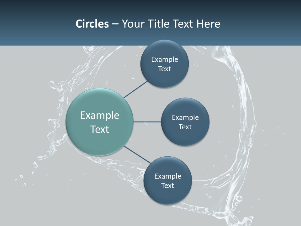 A Splash Of Water On A Black Background PowerPoint Template