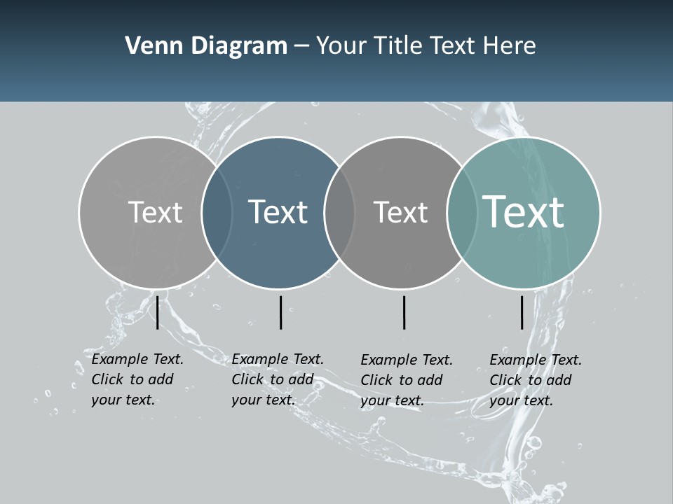 A Splash Of Water On A Black Background PowerPoint Template