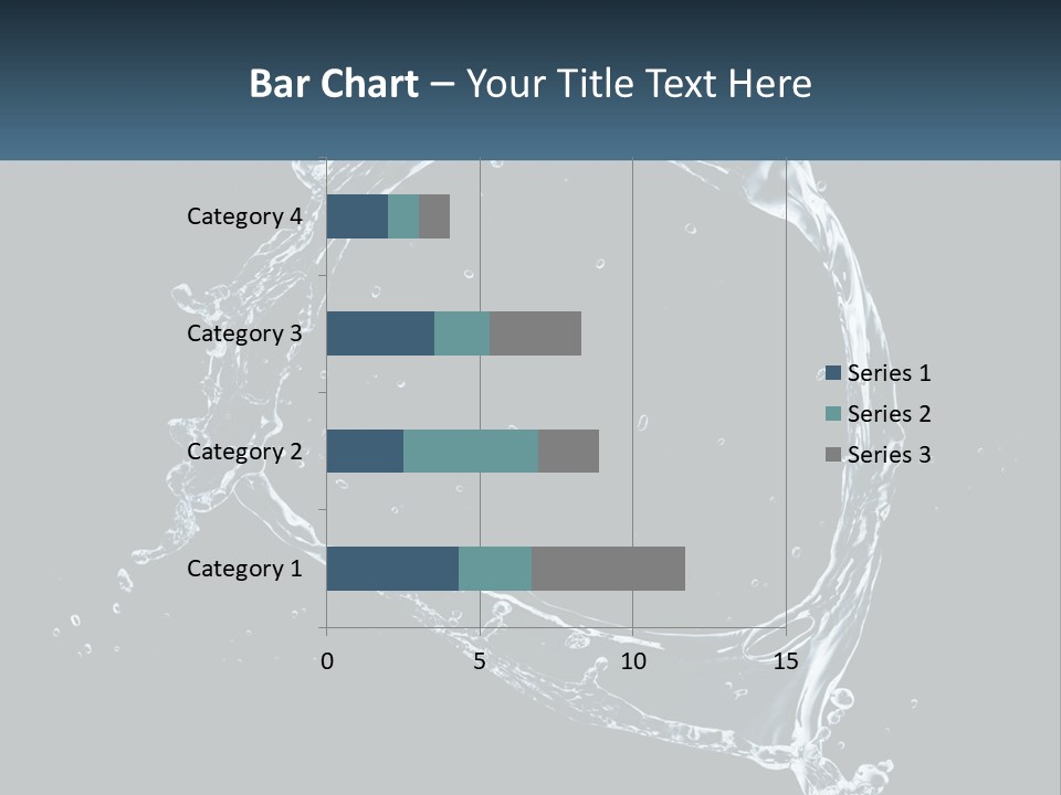 A Splash Of Water On A Black Background PowerPoint Template