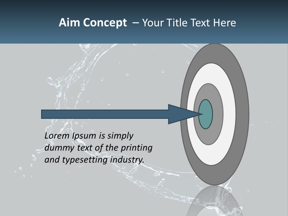 A Splash Of Water On A Black Background PowerPoint Template