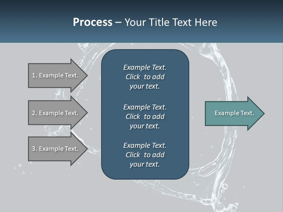 A Splash Of Water On A Black Background PowerPoint Template
