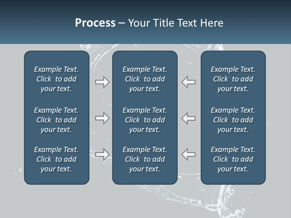 A Splash Of Water On A Black Background PowerPoint Template