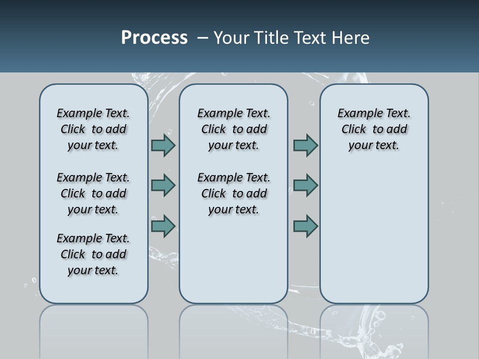 A Splash Of Water On A Black Background PowerPoint Template