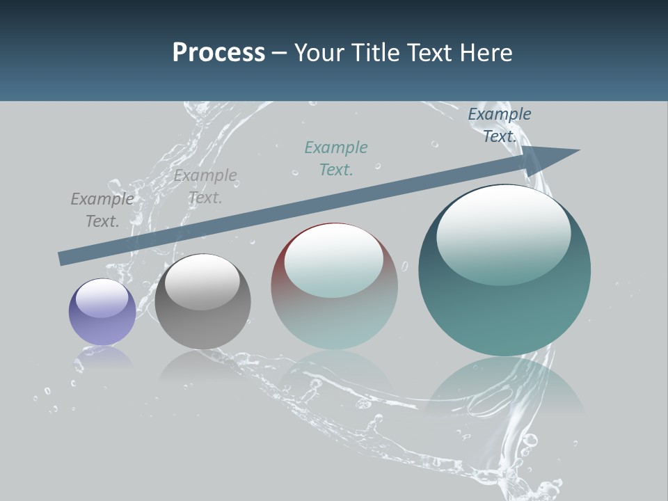 A Splash Of Water On A Black Background PowerPoint Template
