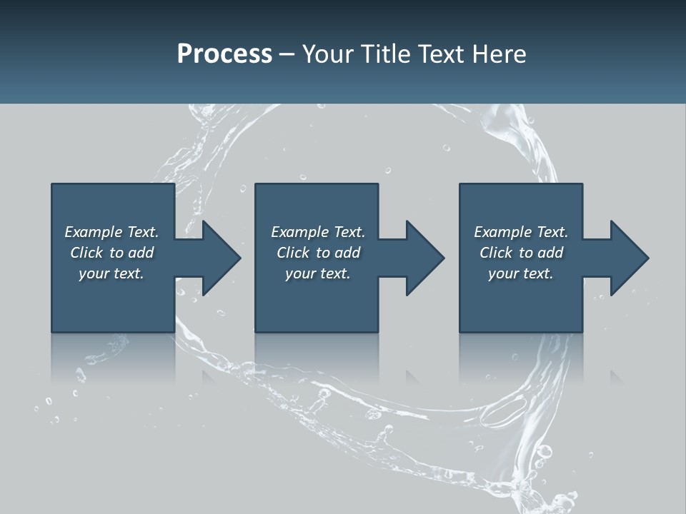 A Splash Of Water On A Black Background PowerPoint Template