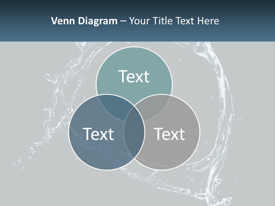 A Splash Of Water On A Black Background PowerPoint Template