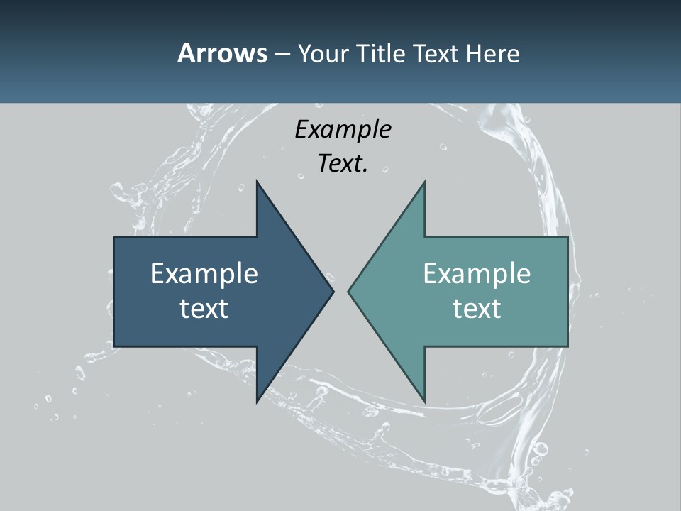 A Splash Of Water On A Black Background PowerPoint Template