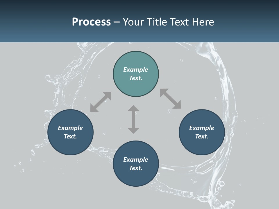 A Splash Of Water On A Black Background PowerPoint Template