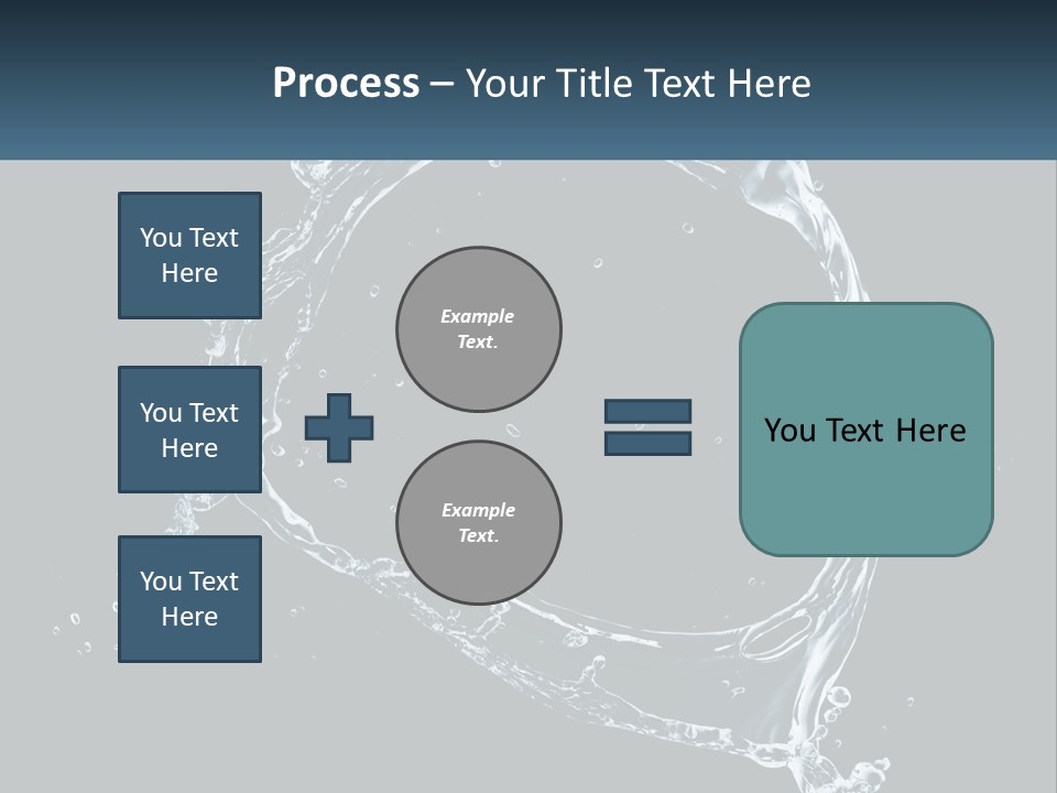 A Splash Of Water On A Black Background PowerPoint Template