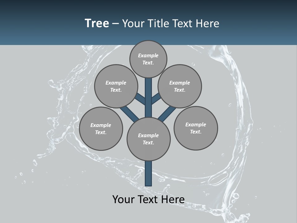 A Splash Of Water On A Black Background PowerPoint Template