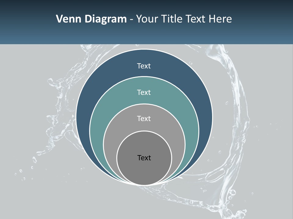 A Splash Of Water On A Black Background PowerPoint Template