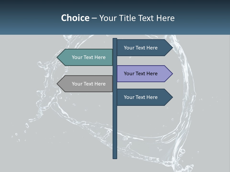 A Splash Of Water On A Black Background PowerPoint Template