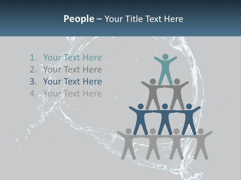 A Splash Of Water On A Black Background PowerPoint Template