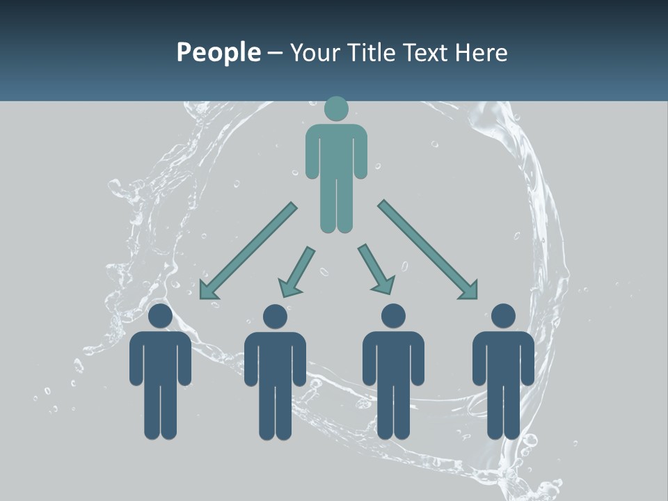 A Splash Of Water On A Black Background PowerPoint Template