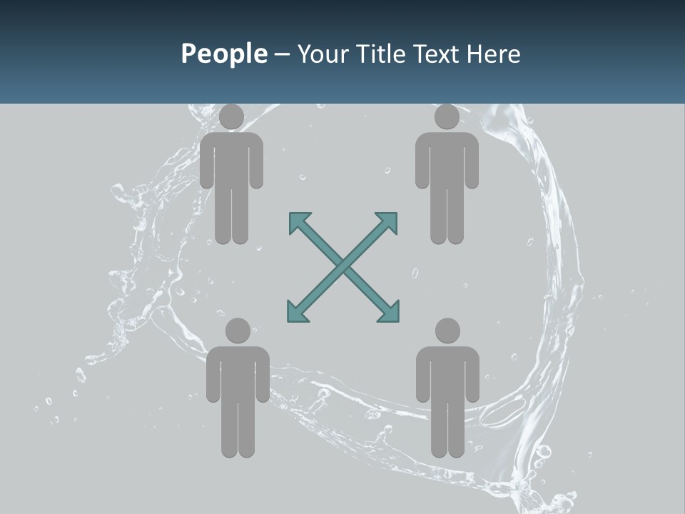 A Splash Of Water On A Black Background PowerPoint Template