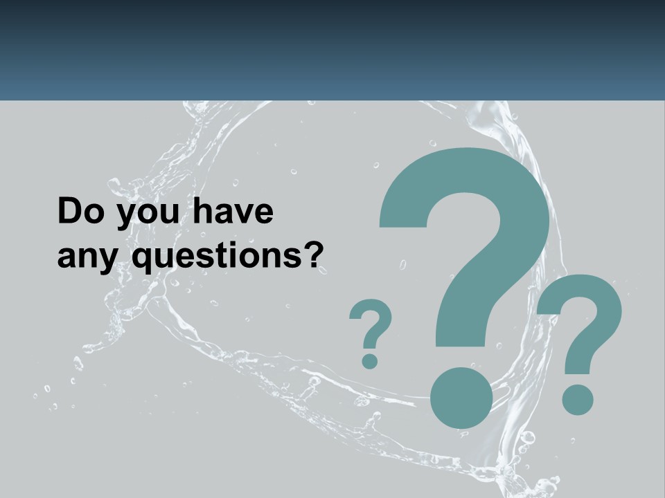 A Splash Of Water On A Black Background PowerPoint Template