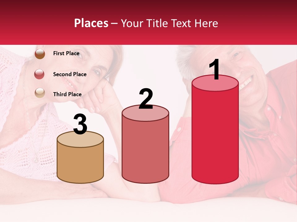 A Man And A Woman Posing For A Picture PowerPoint Template