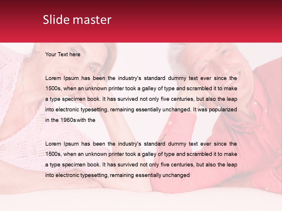 A Man And A Woman Posing For A Picture PowerPoint Template