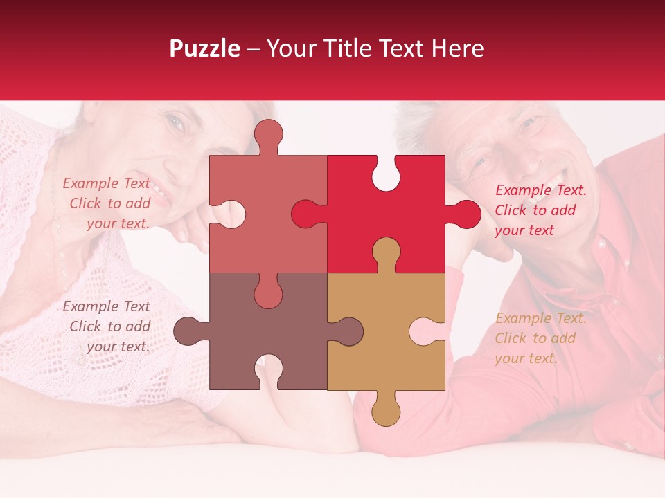 A Man And A Woman Posing For A Picture PowerPoint Template