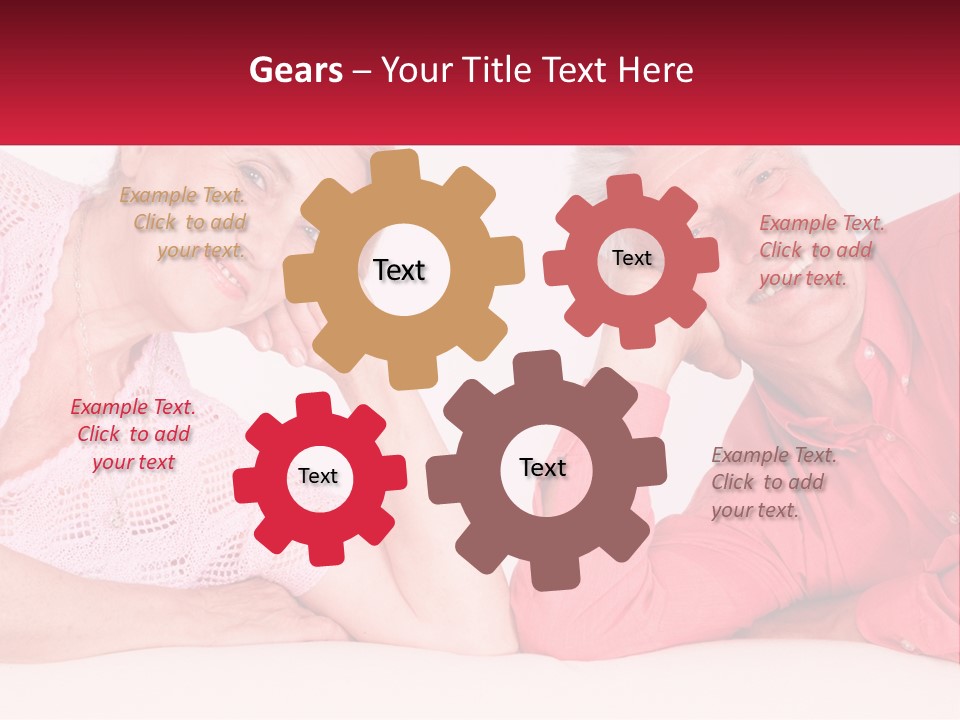 A Man And A Woman Posing For A Picture PowerPoint Template