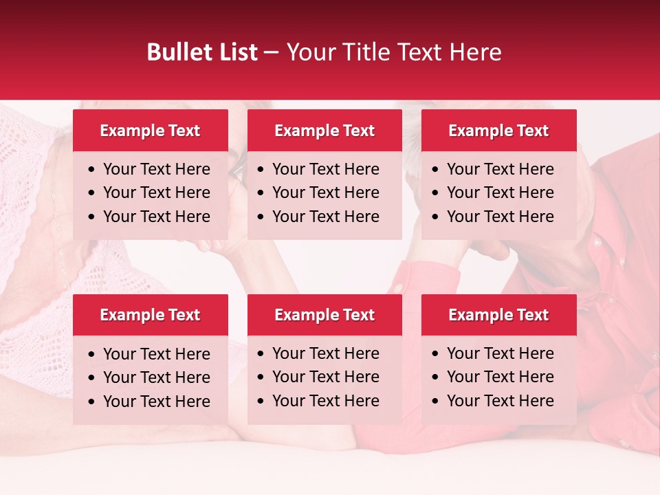 A Man And A Woman Posing For A Picture PowerPoint Template