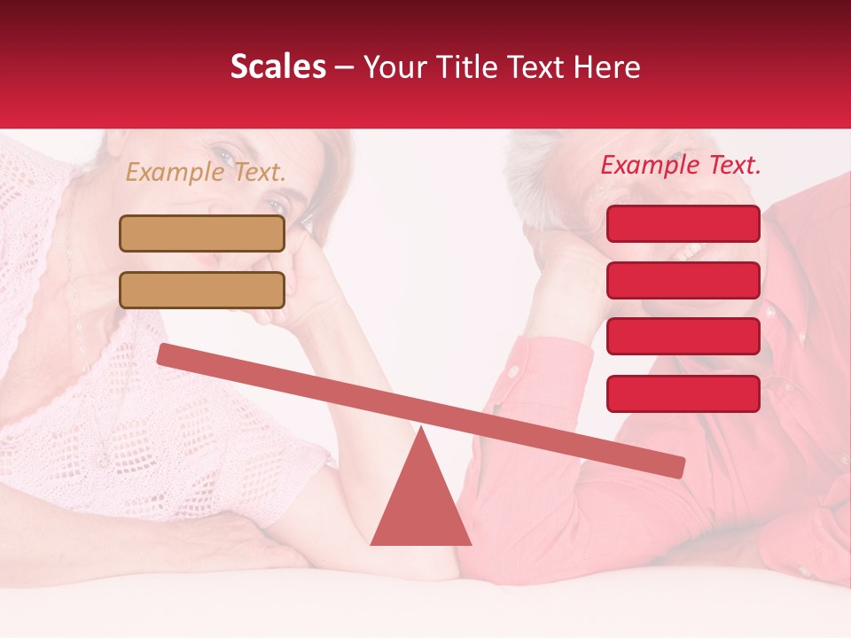 A Man And A Woman Posing For A Picture PowerPoint Template