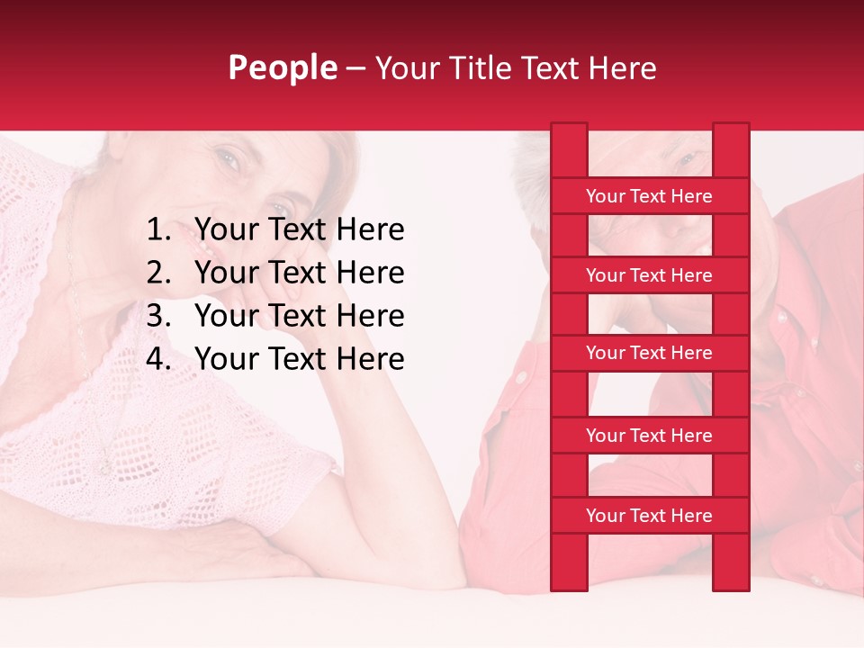 A Man And A Woman Posing For A Picture PowerPoint Template