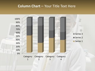 A Man In A White Lab Coat And Tie Standing In Front Of A Dentist Chair PowerPoint Template
