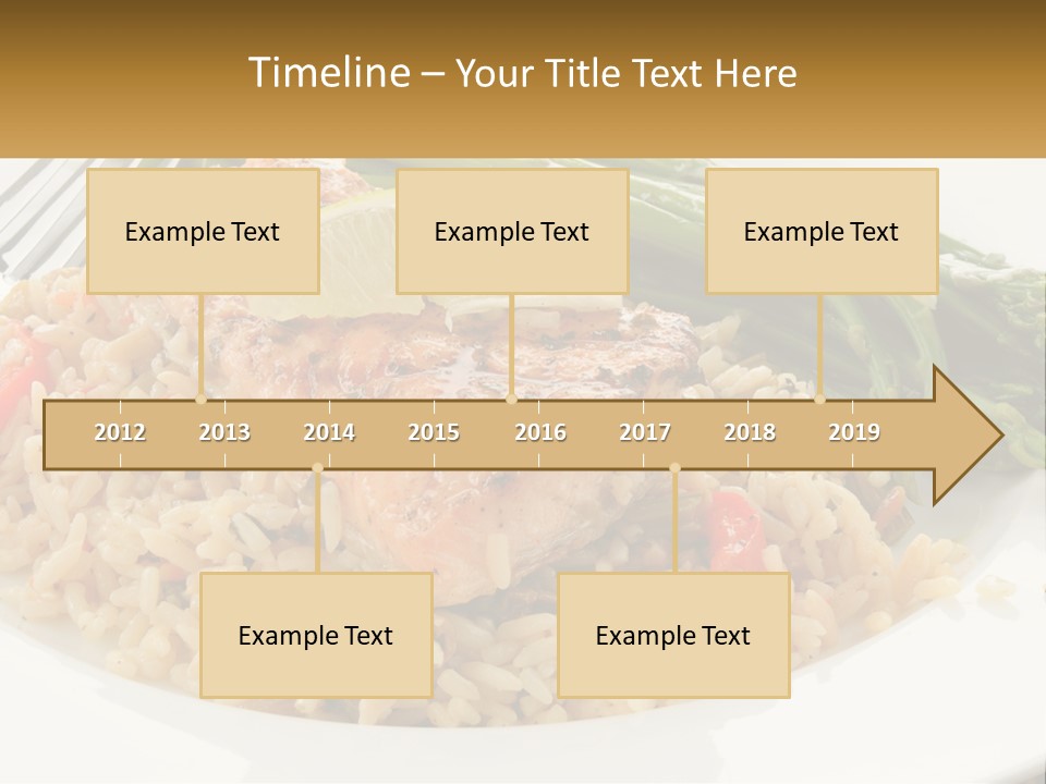 A Plate Of Food With Rice And Asparagus PowerPoint Template