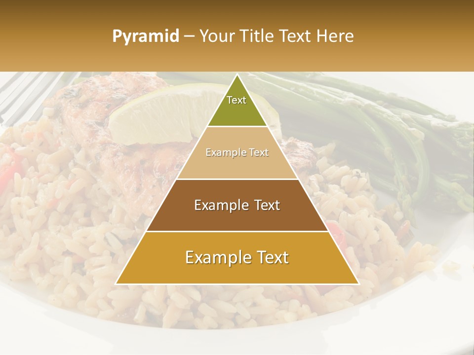 A Plate Of Food With Rice And Asparagus PowerPoint Template