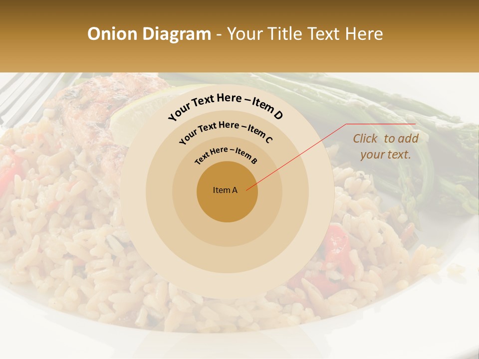 A Plate Of Food With Rice And Asparagus PowerPoint Template