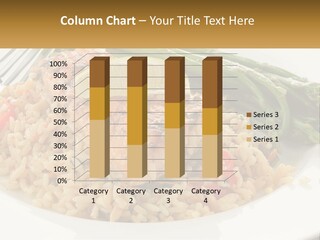 A Plate Of Food With Rice And Asparagus PowerPoint Template