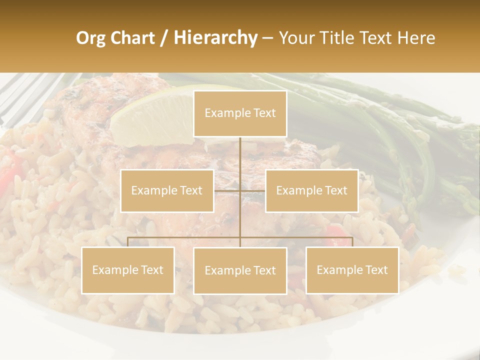 A Plate Of Food With Rice And Asparagus PowerPoint Template