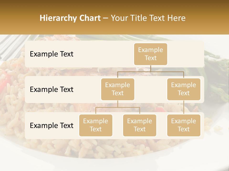 A Plate Of Food With Rice And Asparagus PowerPoint Template