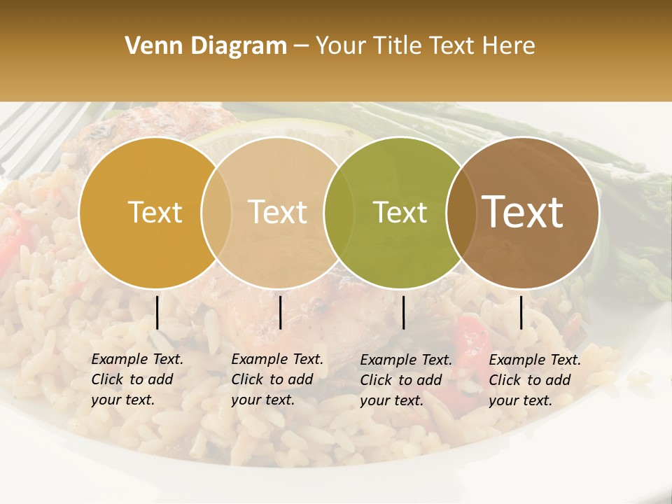 A Plate Of Food With Rice And Asparagus PowerPoint Template